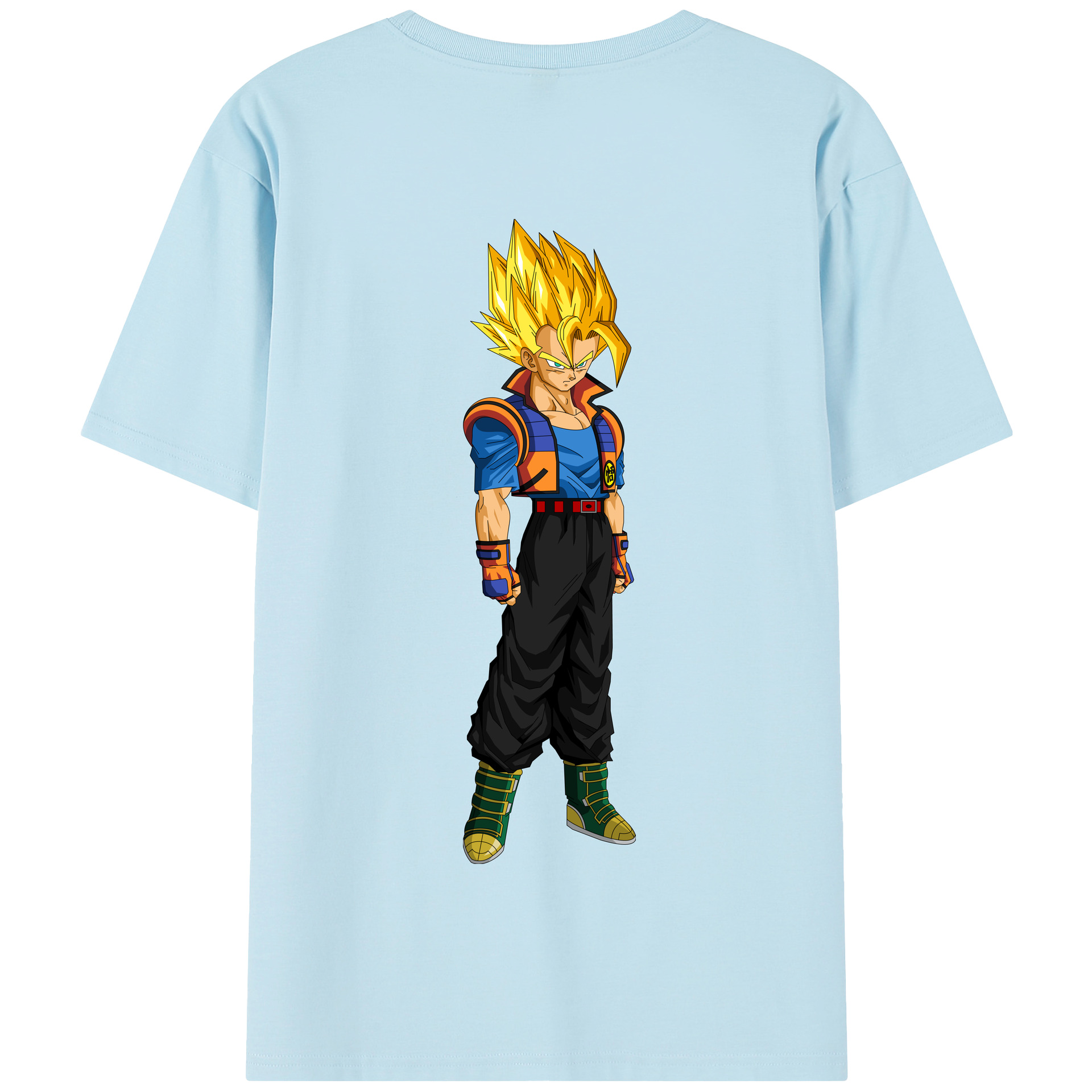 （画像用） ドラゴンボール ベジータ四世（Bejīta Yonsei）DRAGON BALL Vegeta IV 綿100％半袖Tシャツ（背面プリント）